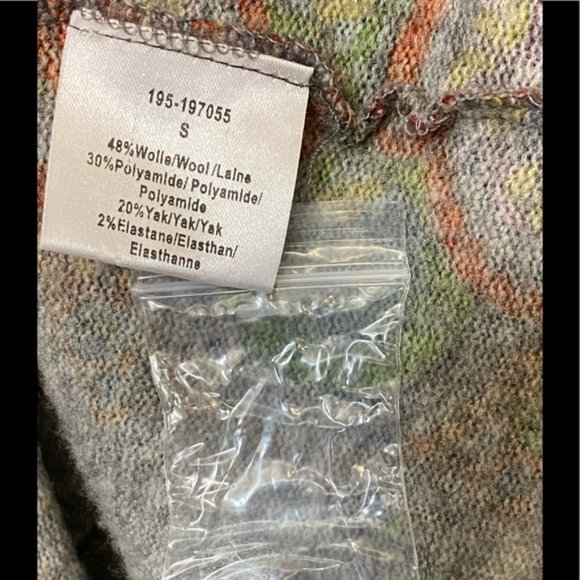 Princess Goes Hollywood wool yak grey sweater Small oversize colourful mandalas - Picture 5 of 10